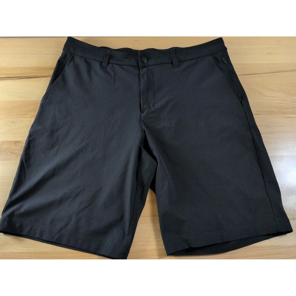 Lululemon Commission Shorts Relaxed Fit 10.5" Warpstreme Black Mens Size 34 (35)
